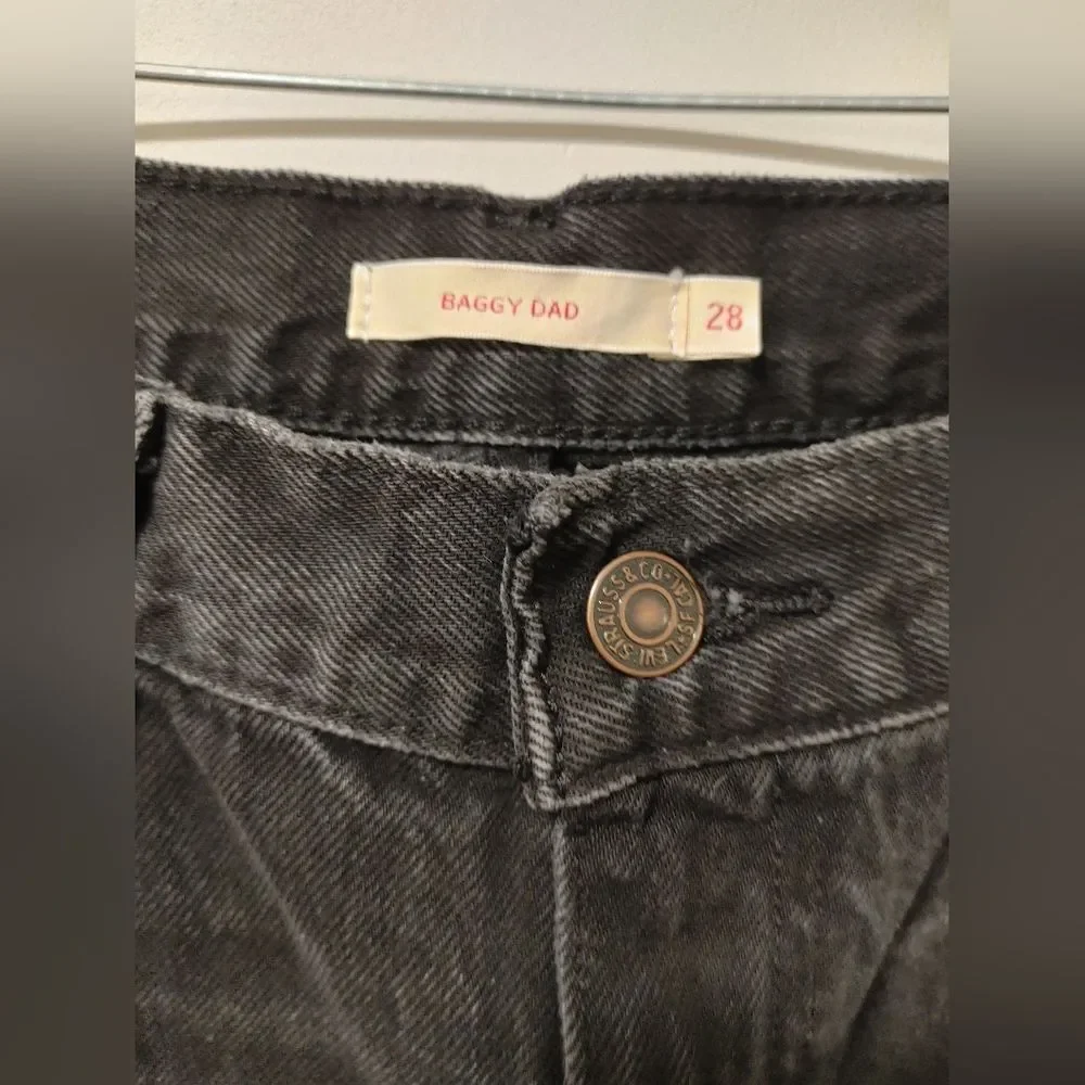 Levi's Baggy Dad Classic Black Jeans Women's Size 28